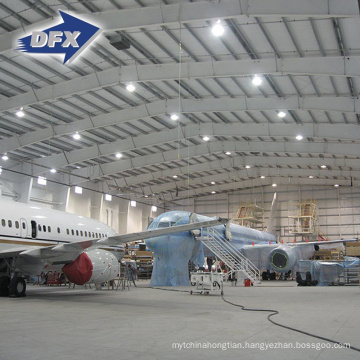 China wide span modular cheap light steel structure prefab aircraft airplane hangar